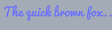 Image with Font Color 6B73FF and Background Color A3ACB6